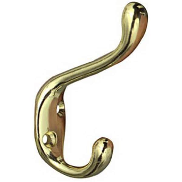 Micasa N248-229 Heavy Duty Bright Brass Coat & Hat Hook MI577858 - main